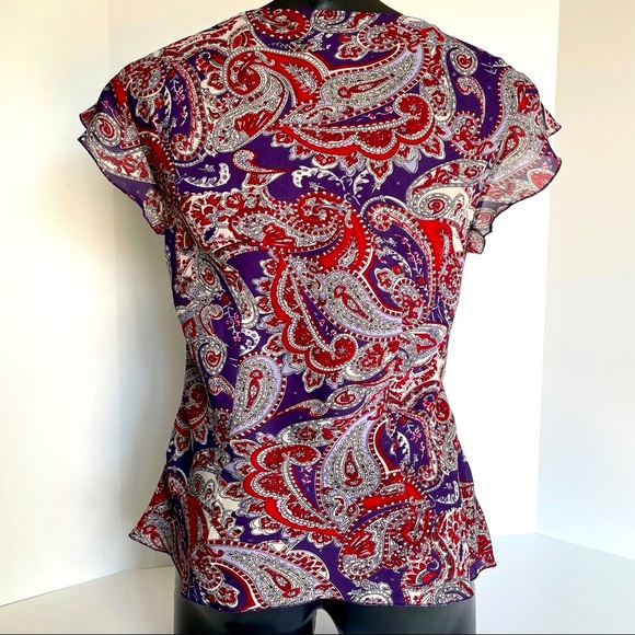 ALLISON TAYLOR Paisley patterned top, Size small - Picture 3 of 7